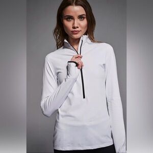 Varley‎ Oden penance half zip white XXS